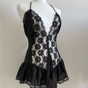 Black Lace Lingerie Dress